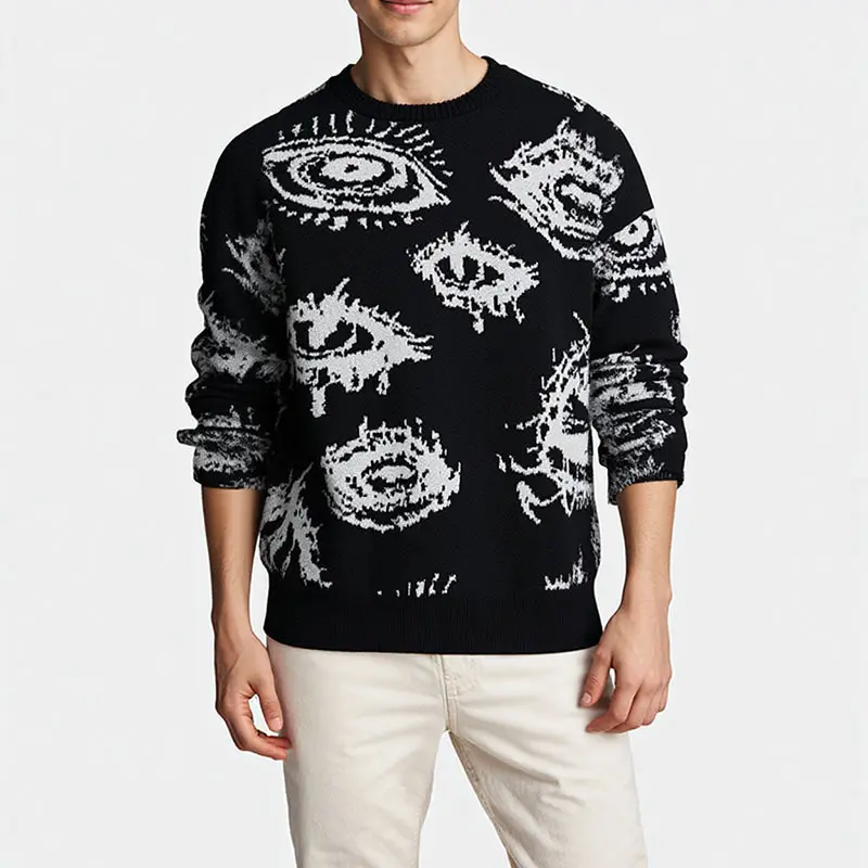 Round-neck Long-sleeve Loose-fitting Sweater
