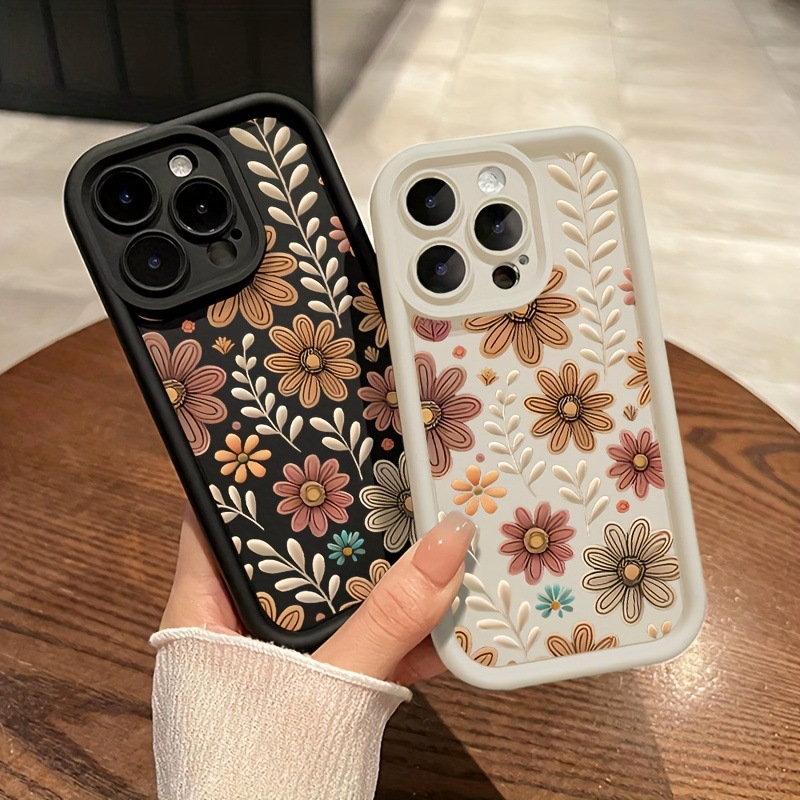 Ladder Phone Case Classic Flower Design Drop-resistant