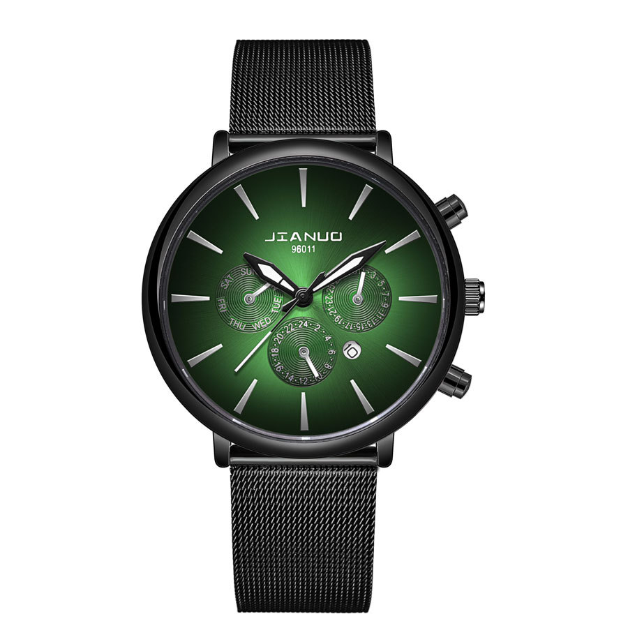 Mens Mesh-band Watch Fashionable Quartz Timepiece With Calendar Suitable For Business And Casual Occasions 7