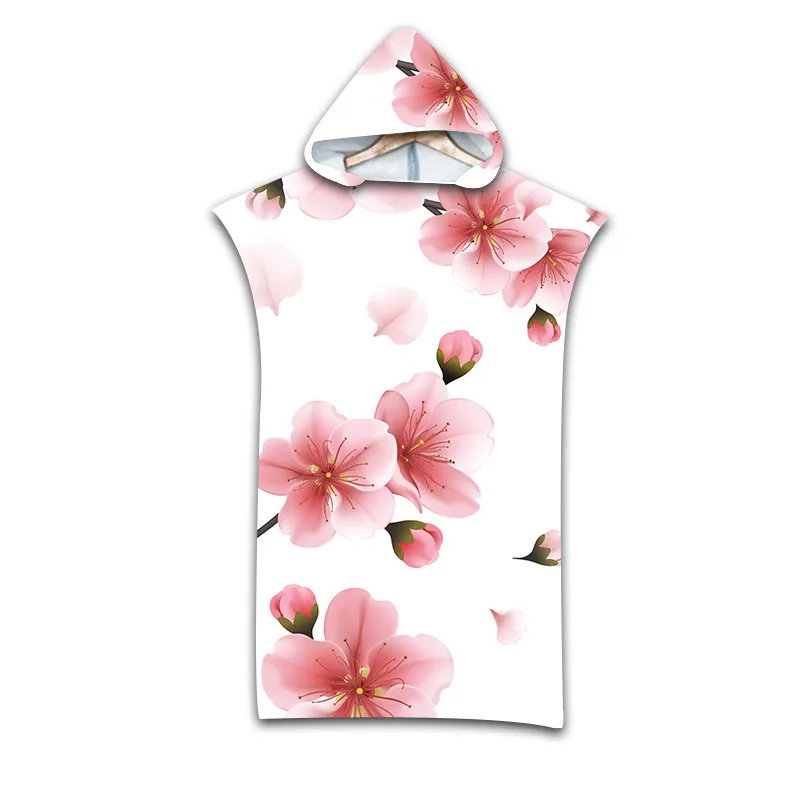 Beach Sun Protection Windproof Changing Bathrobe Hooded Cloak - Style 6-75X110Cm
