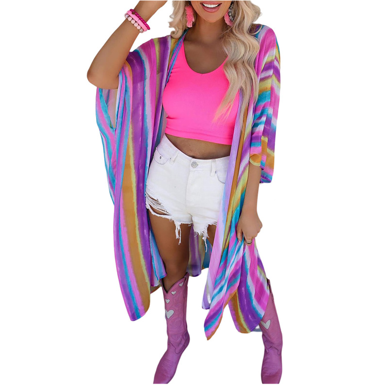 Women's Beach Cover-up Sun Protection Cardigan Loose Long