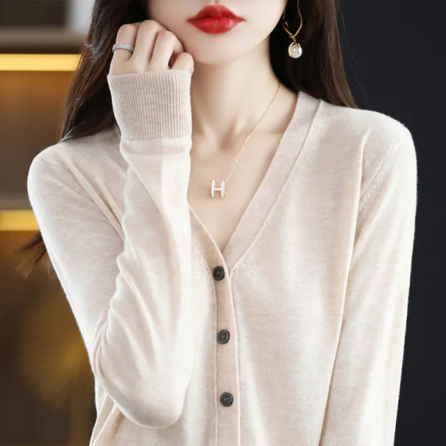 Women's Fashion Casual Loose Sweater Beige - Shop at LoveMi