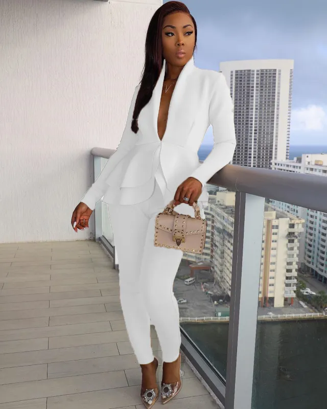 Suit Coat Shorts Suit Women's Suit White - Shop at LoveMi