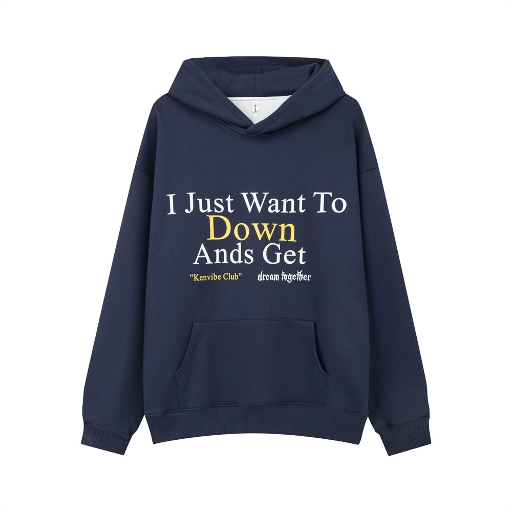 American Print Letter Pullover Sweatshirt Men