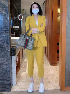 Plus Size Suit Coat Harem Pants Two-piece Set