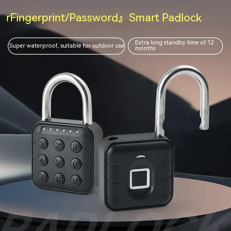Fingerprint Lock Padlock Household Waterproof Password Cabinet