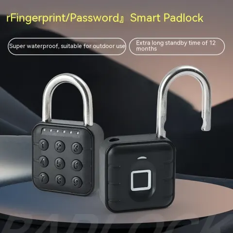 Fingerprint Lock Padlock Household Waterproof Password Cabinet Anti-theft Door