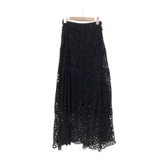 Lace Patchwork A- Line Skirt Holiday Style Hollow-out Midi Dress - Black - View 1