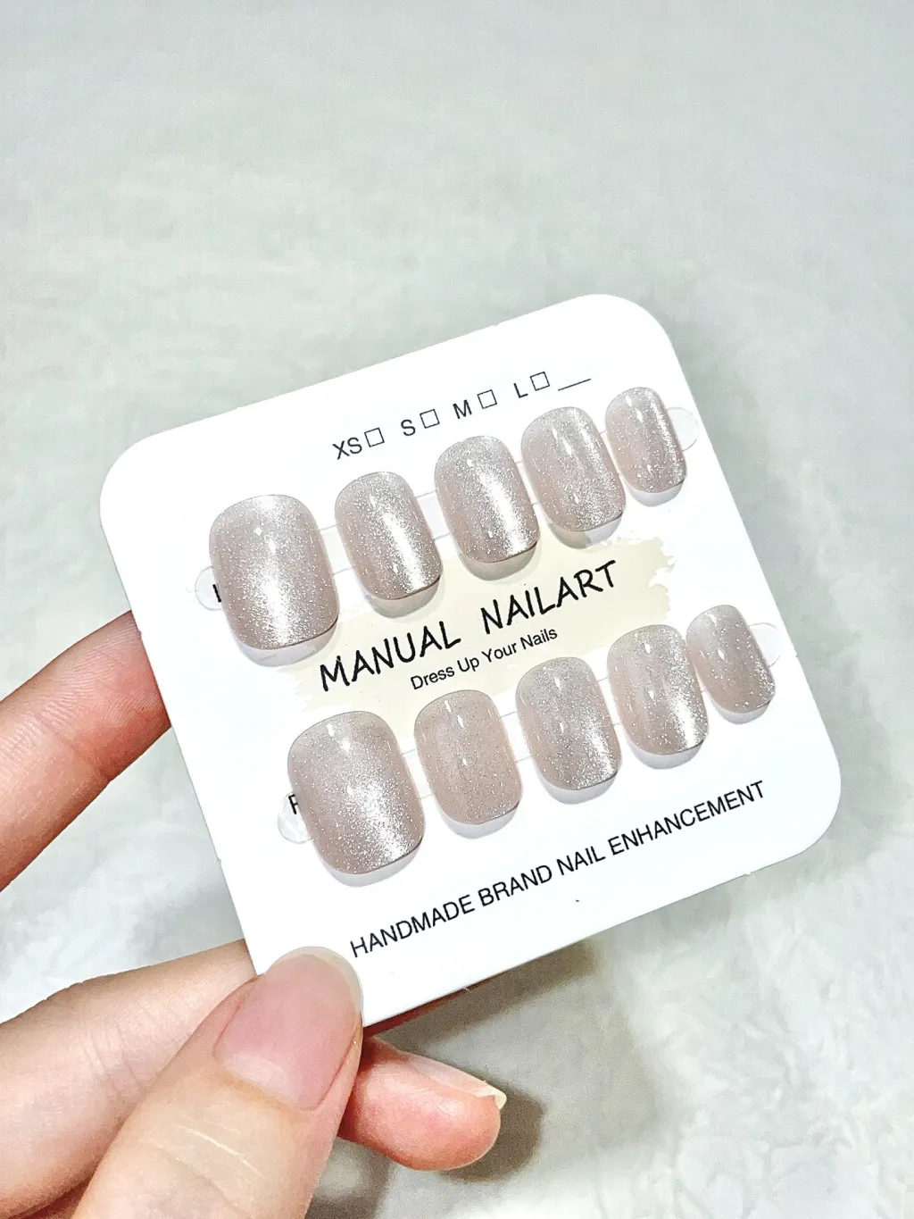 Handmade Wear Armor New UV Nail Beauty Patch - L04 Pearl White
