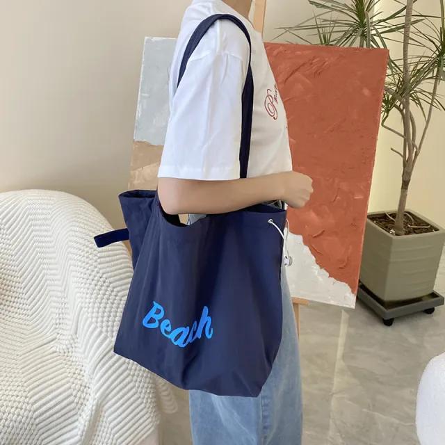 Canvas Bag Large Capacity Women's Shoulder Bag Blue - Shop at LoveMi