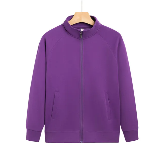 Zipper Chenille Cotton Men's And Women's Coats Purple - Shop at LoveMi