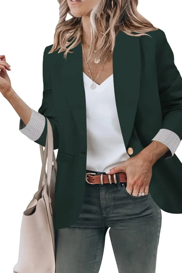 Women's Cardigan Button Small Coat Long Sleeve Short Suit G76Z326 Xl - Shop at LoveMi