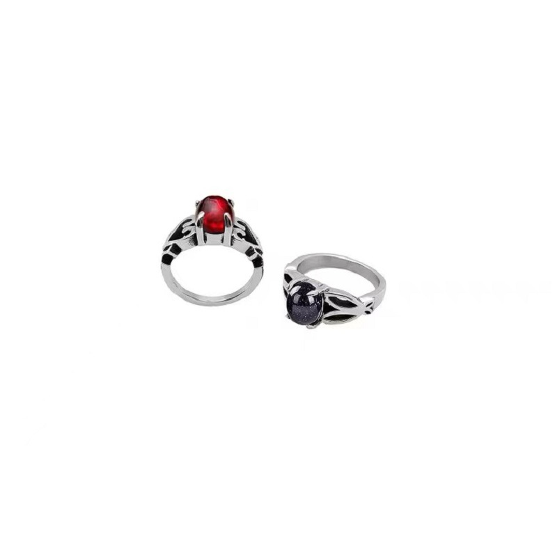Minimalist And Versatile Gem Hollow Ring Titanium Steel