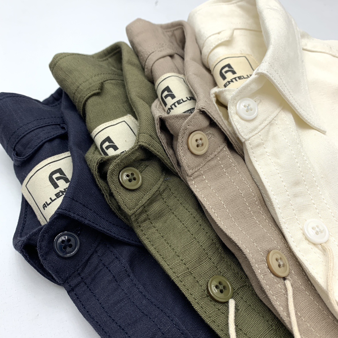 Flat Hem Cotton And Linen Short-sleeved Shirt Men's Japanese-style Retro Linen