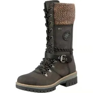 Winter High Square Heel Round Head Sewing Line Plus Size Martin Boots - Green