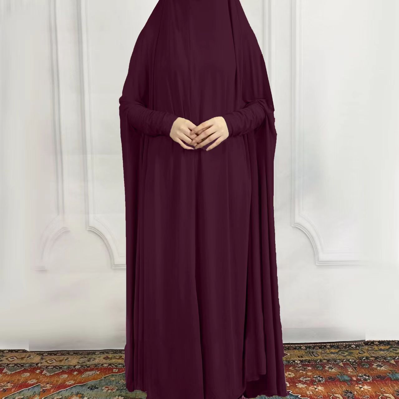 Djellaba Women's Solid Color Loose Dress