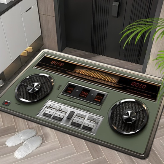 Old Record Creative Policy Radio Floor Mats