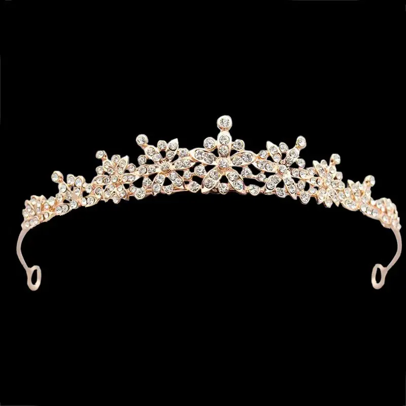 Korean-Style European-American Bridal Alloy Flower Pearl Headband