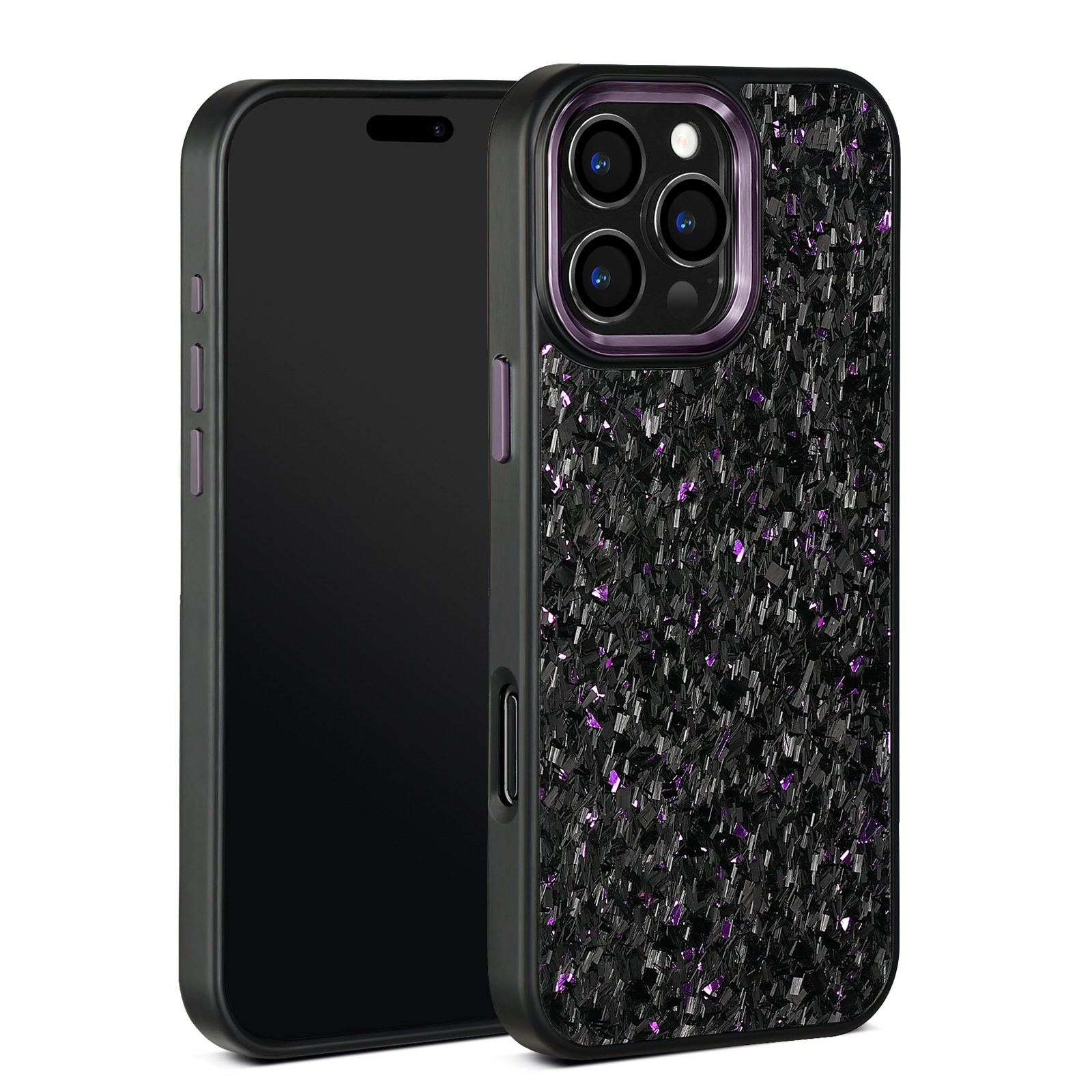 New Metal Frame Carbon Fiber Phone Shell Applicable 16promax