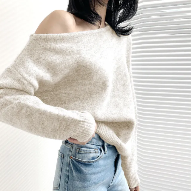 Irregular Top Loose And Lazy Style Beige - Shop at LoveMi