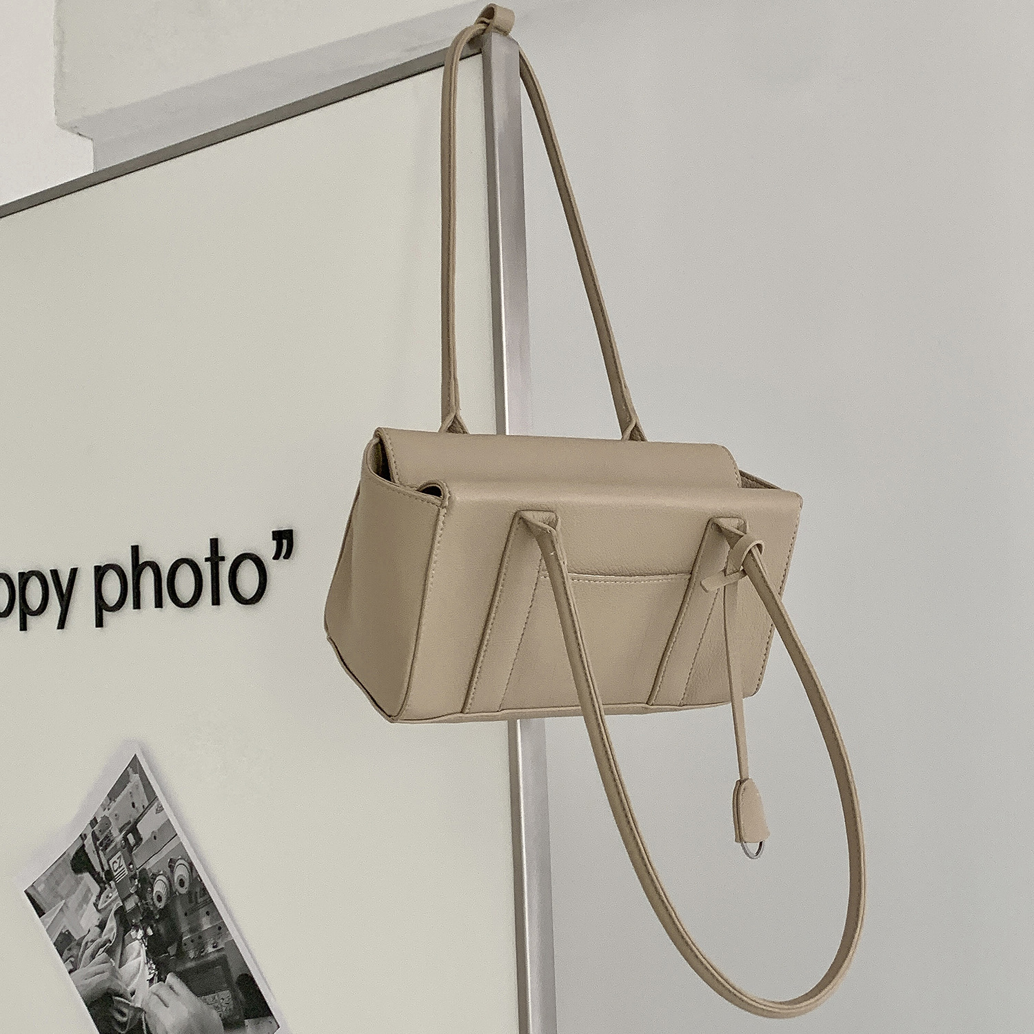 New Retro Large-capacity Underarm Bag Made From PU Leather