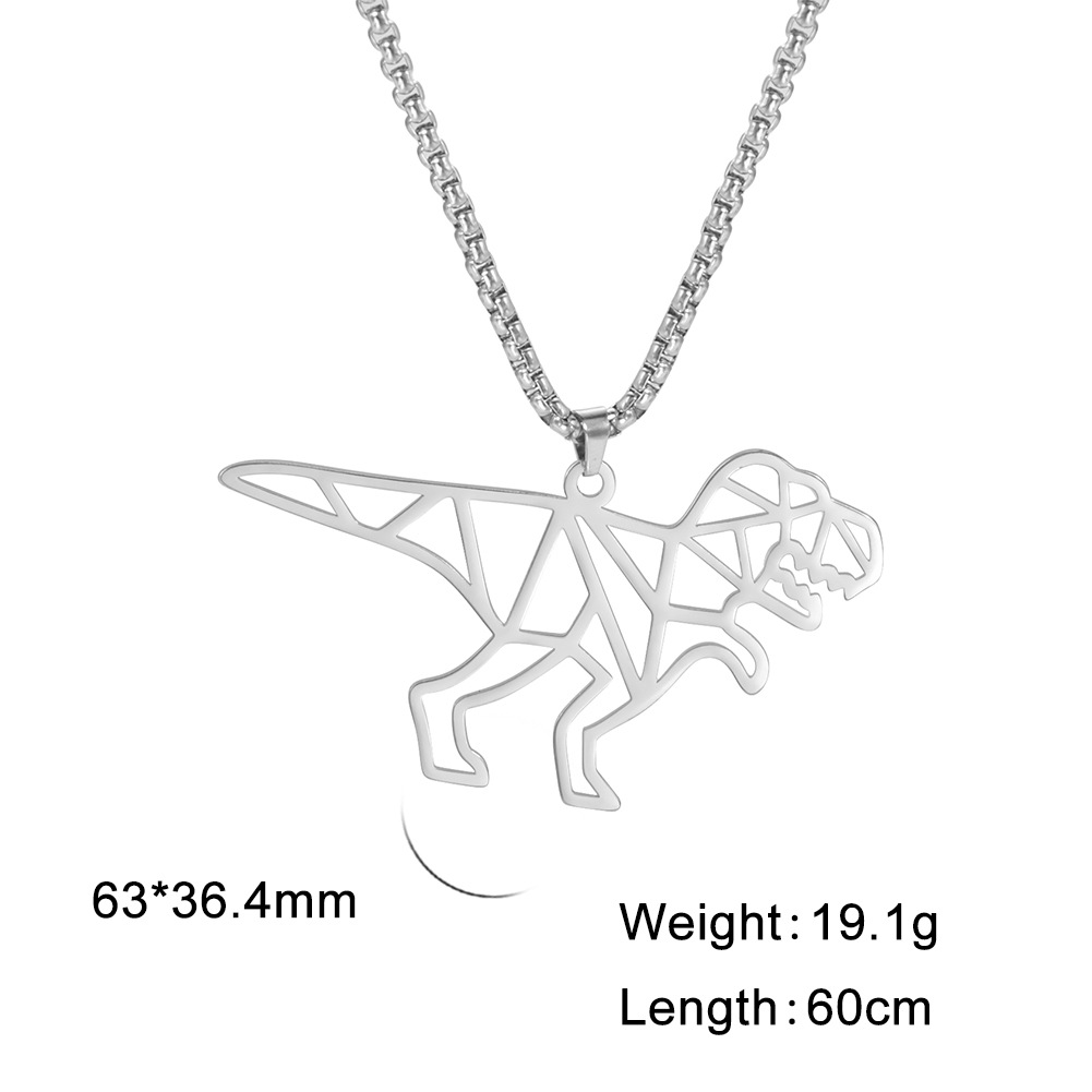 Personalized Fierce Wolf Animal Hollow Pendant Necklace