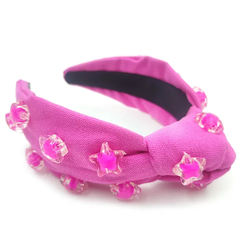 Cute Hairware Hand-stitched Five-pointed Star Solid Color