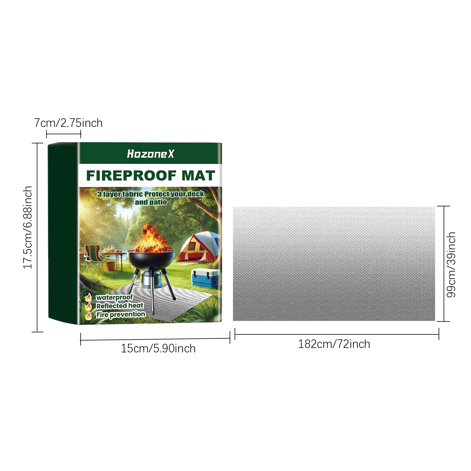 Title 13, Portable Barbecue Fireproof Pad Outdoor Lawn