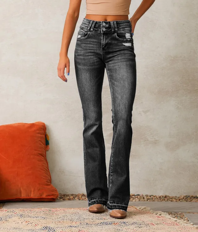 Women's Casual Versatile Ripped Washed Jeans Black - Shop at LoveMi