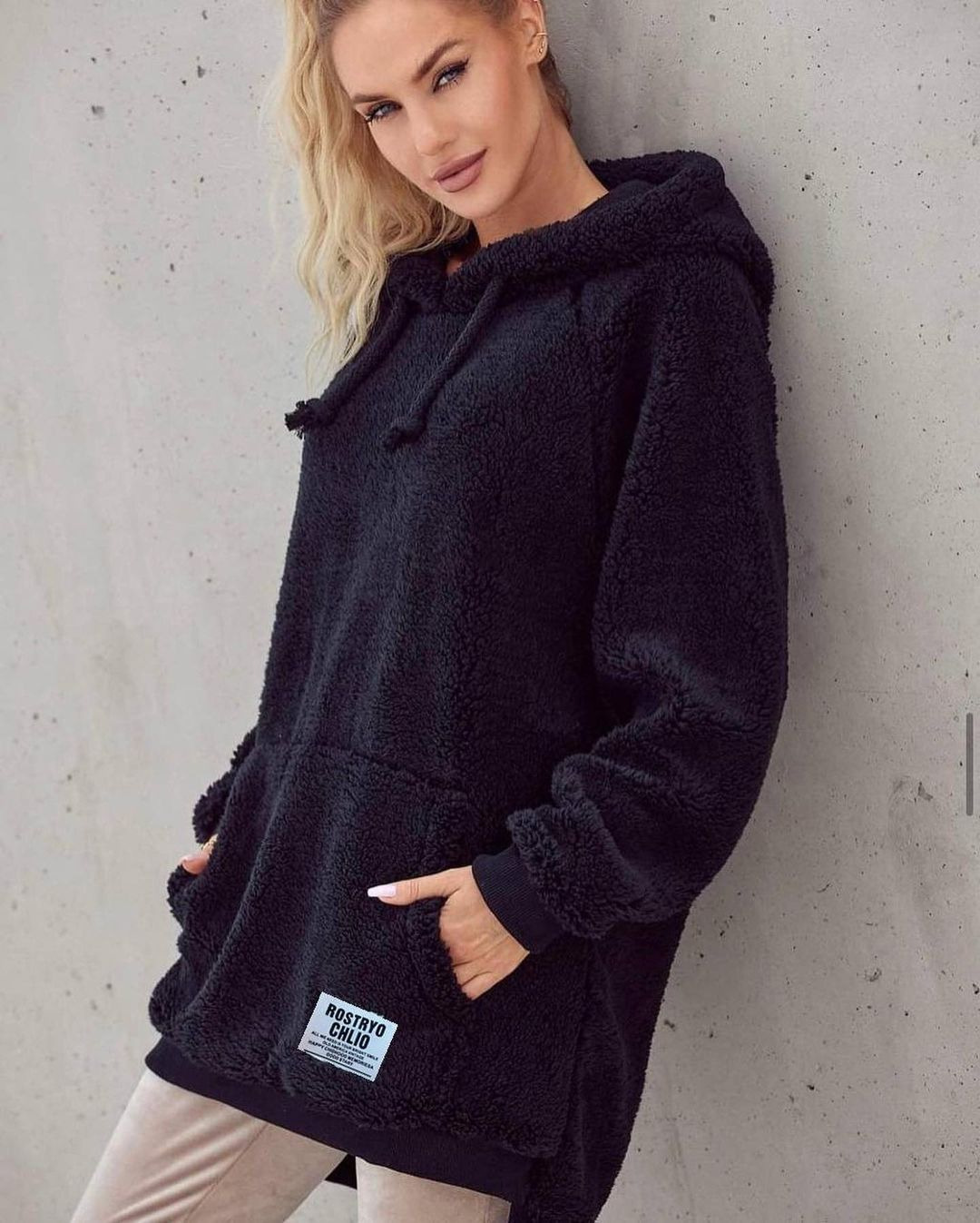 European And American Flannel Loose Long-sleeved Pullover - Image 6