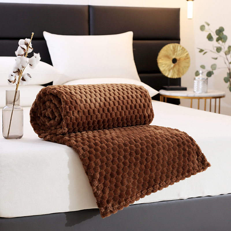Flannel Solid Color Multifunctional Cover Blanket
