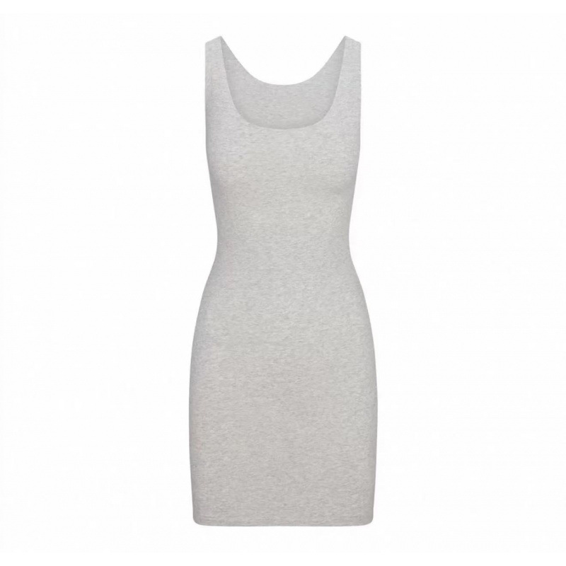 Hot Girl Tight Bottoming Seamless Classic Dress Light Gray - Shop at LoveMi