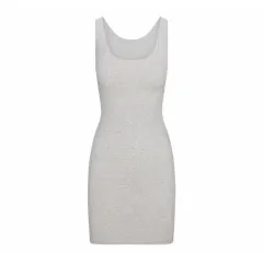 Tight Bottoming Seamless Classic Dress - Light Gray - View 1