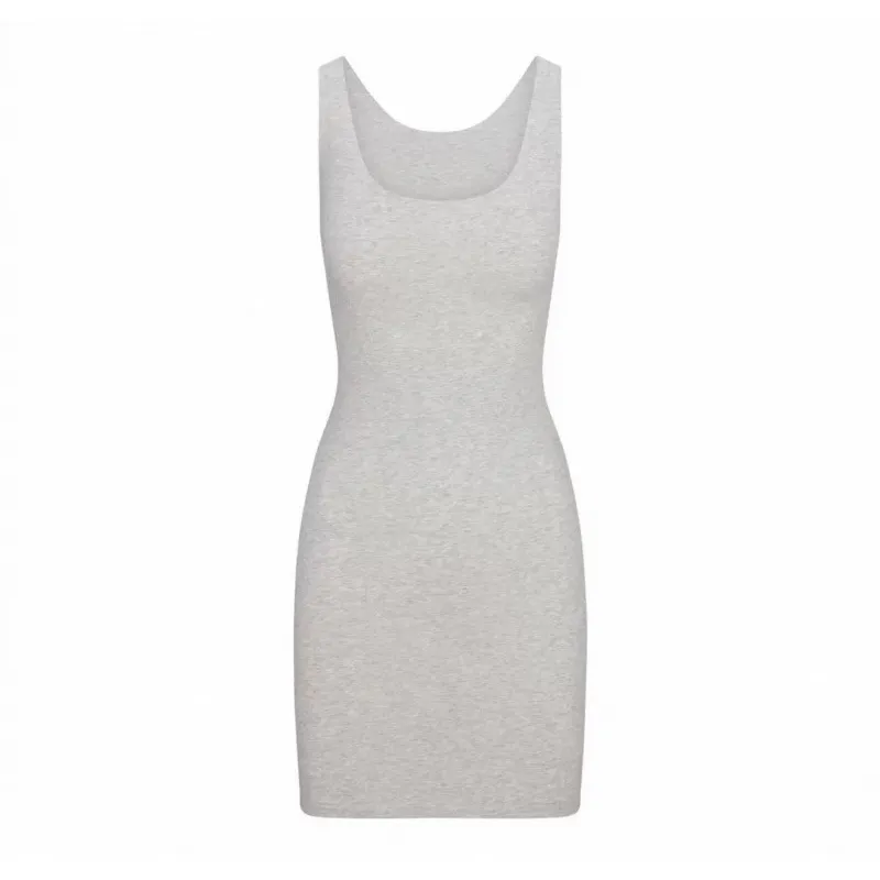 Tight Bottoming Seamless Classic Dress - Light Gray