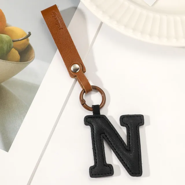 Fashion All Match 26 Full Letter Leather Key Chain Pendant Style N - Shop at LoveMi
