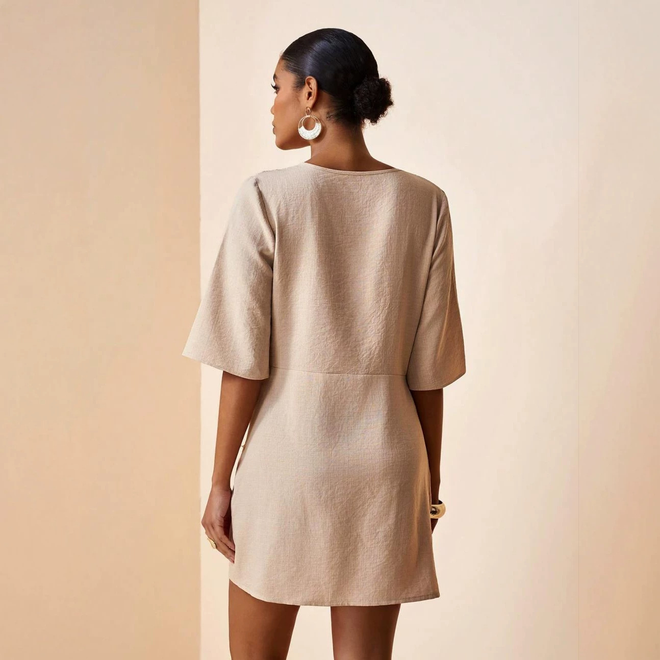 SpringSummer V-Neck Mini Dress