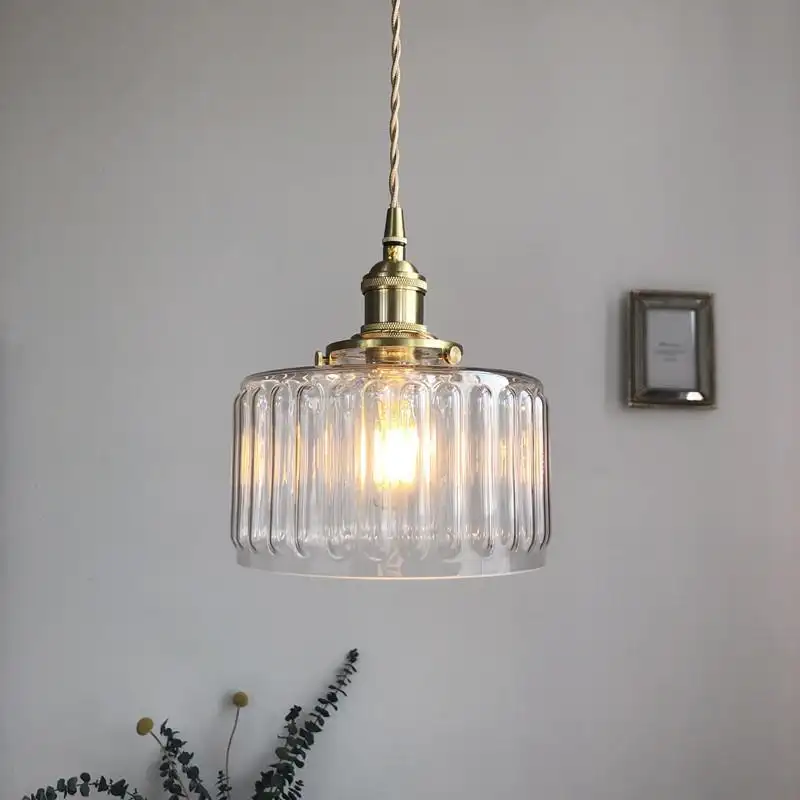 Brass Glass Chandelier Creative Personality B & B Restaurant Bedside Bar Counter Hallway Balcony Chandelier