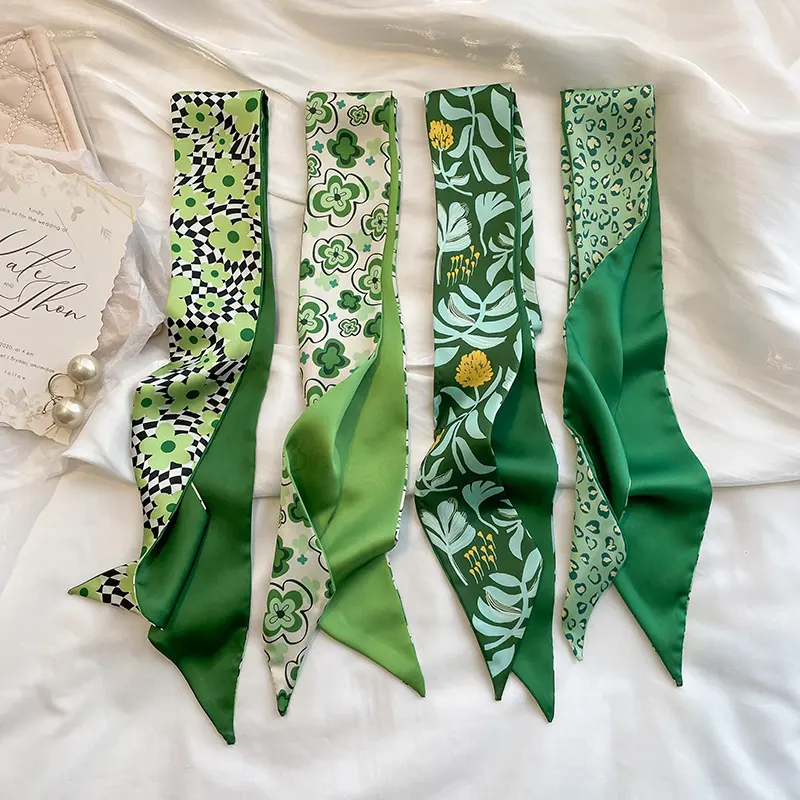 Women's Small Long Ribbon Decorative Scarf