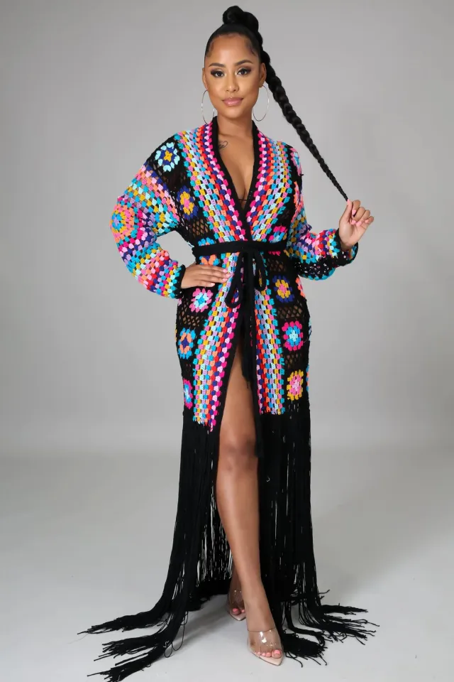 Handmade Crochet Beach Cover up Black - Shop at LoveMi
