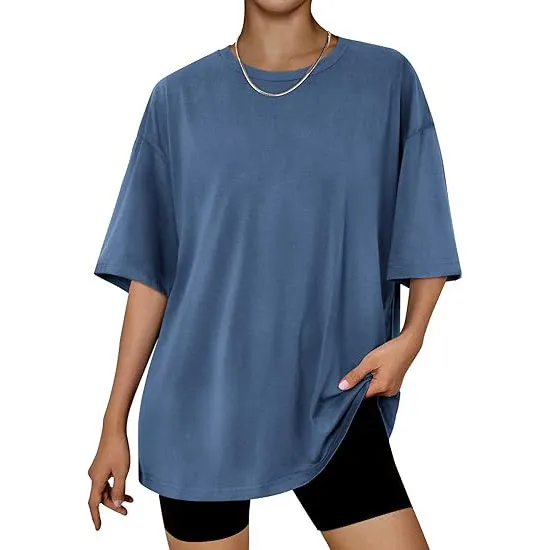 Women's Plus Size Bottoming Shirt - Sapphire Blue