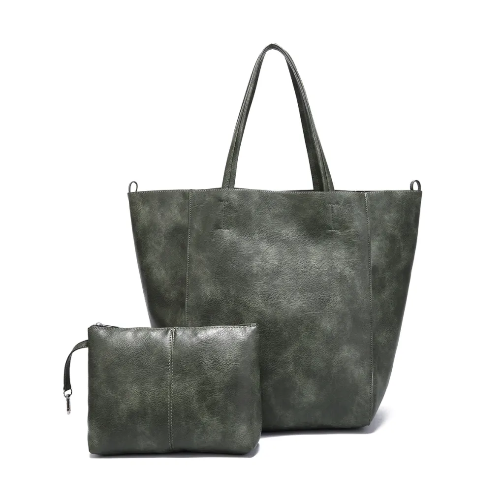 Retro Style Large Bag Women's Soft Leather Large Capacity Shoulder - Green