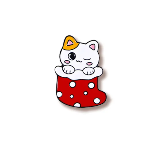 Christmas Brooch Original Cartoon Cat Cz0394 1 - Shop at LoveMi