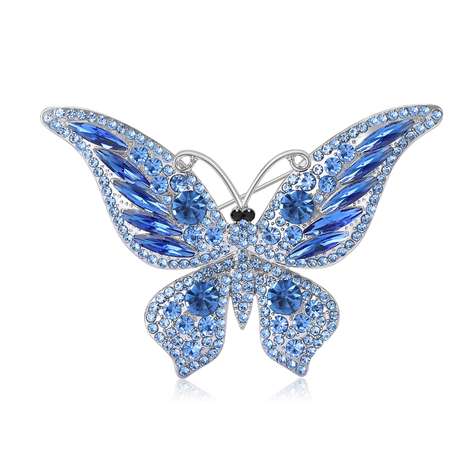 Rhinestone Butterfly Brooch