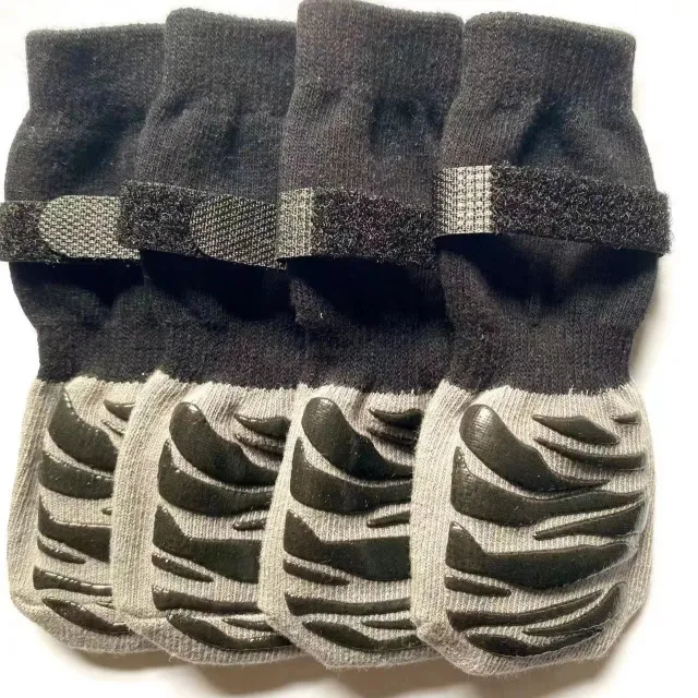 Pet Cat Dog Outdoor Non slip Waterproof Sock Shoes Black Stripes - Shop at LoveMi