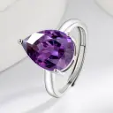 Ultra-shiny Water-drop Ring Necklace And Earrings For Women view 5