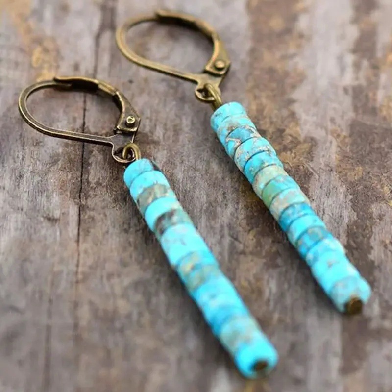 Women's Fashionable Vintage Bohemian Turquoise Earrings