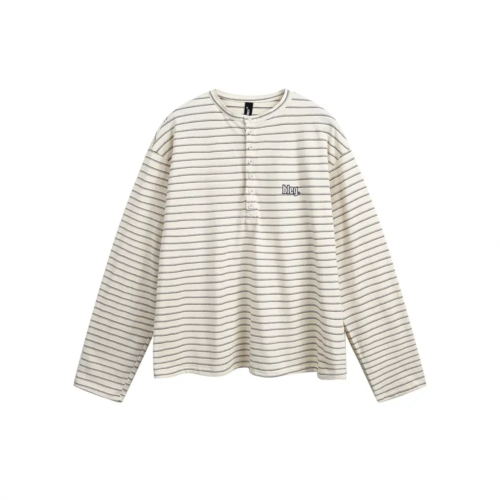 American Retro Men's Clothes Striped Long Sleeve