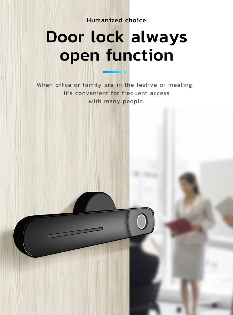 Hido Automatic Security Biometric Fingerprint Digital Handle Smart Door Lock