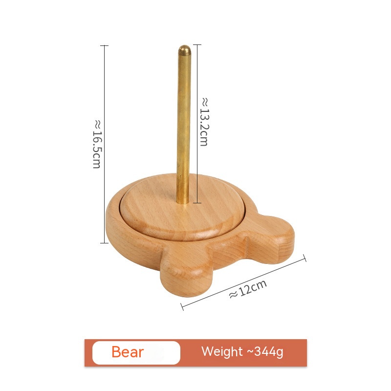 Wooden rotatable wool spool (small size single axis