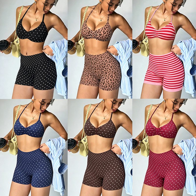 Halter Bra Tight High-waist Butt-lifting Pants Set